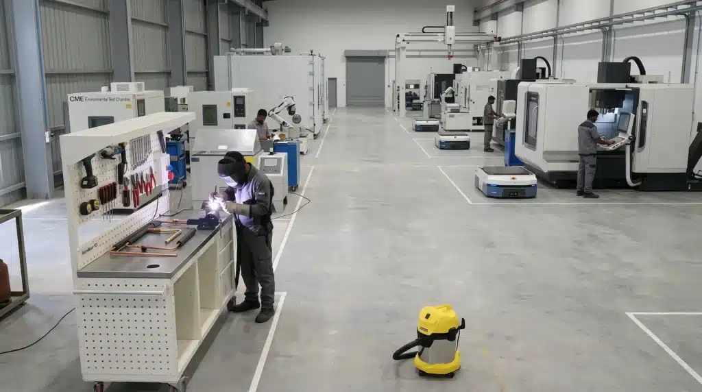 WorkMate Shopfloor Trolley System Design Case Study | Studio Exalt 1 CME-Workmate-in-Factory
